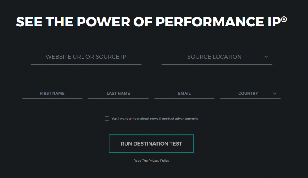 Performance IP Homepage